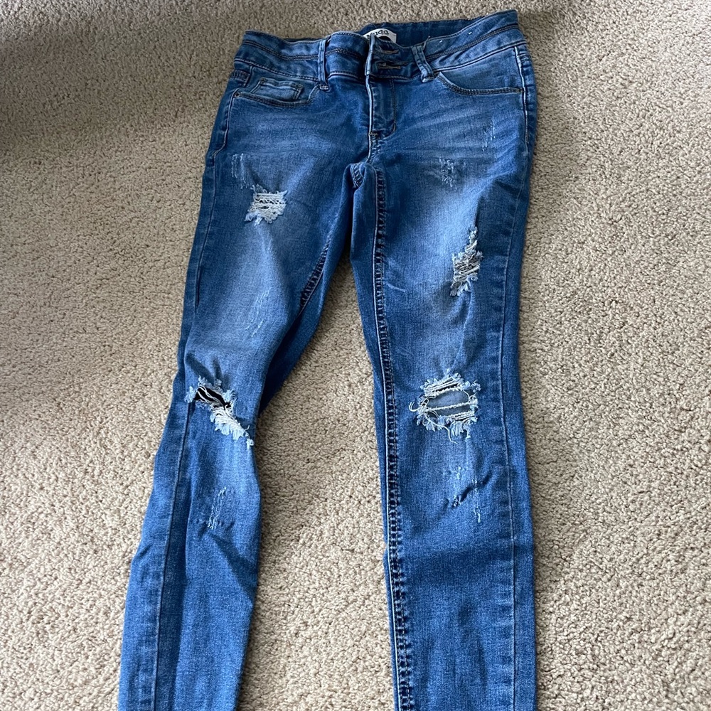 Girls skinny jeans. Distressed/ripped jeans. Size 12